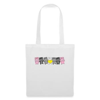 Queerplatonic Relationship Flag Pride LGBTQ Mignon - Sac en tissu - blanc - Devant
