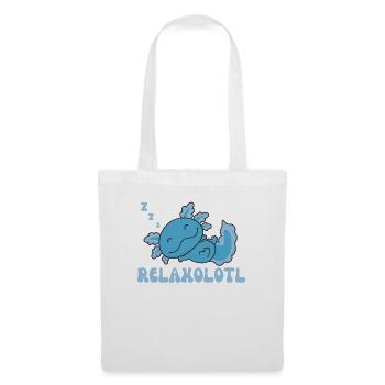 Relaxolotl Axolotl amoureux doux animaux relax - Sac en tissu - blanc - Devant