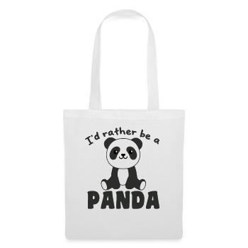 I'd rather be a panda - cute panda - Tote Bag - white - Front