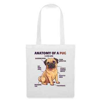 Dog Explanation Anatomy of a Pug - Tote Bag - white - Front