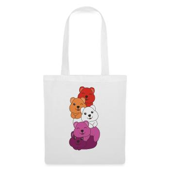 Lesbian Flag Pride LGBTQ Cute Quokka Stack - Tote Bag - white - Front
