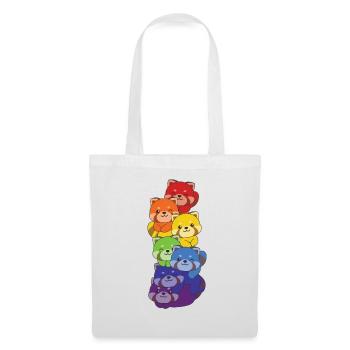 Rainbow Red Panda Cute Colorful Red Panda for - Tote Bag - white - Front
