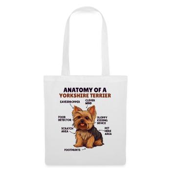 Dog explanation Anatomy of a Yorkshire Terrier - Tote Bag - white - Front