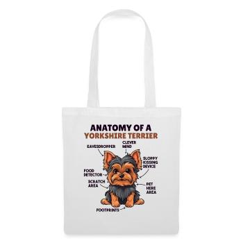 Dog explanation Anatomy of a Yorkshire Terrier - Tote Bag - white - Front