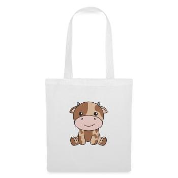 Vache en chocolat animaux mignons pour enfants vaches manga - Sac en tissu - blanc - Devant