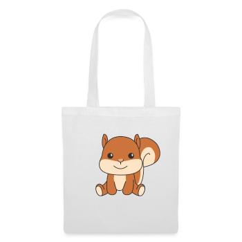 Écureuil animaux mignons pour enfants manga - Sac en tissu - blanc - Devant
