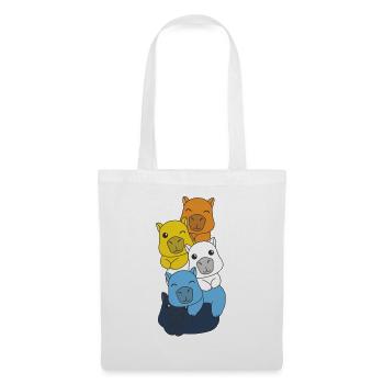 Aroace Flag Pride LGBTQ Cute Capybara Stack - Tote Bag - white - Front