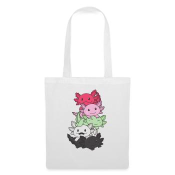 Reciproromantic Flag Pride LGBTQ süßer Axolotl - Stoffbeutel - Weiß - Vorne