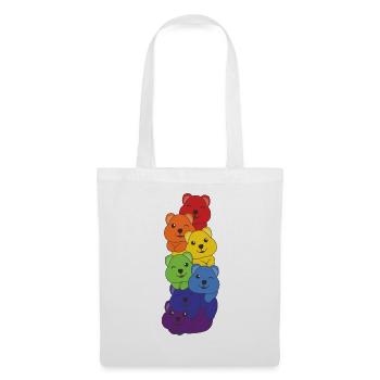 Rainbow Flag Pride LGBTQ Cute Quokka Stack - Tote Bag - white - Front