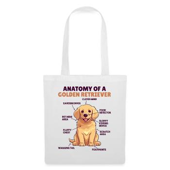 Explication du chien Anatomie d’un Golden Retriever - Sac en tissu - blanc - Devant