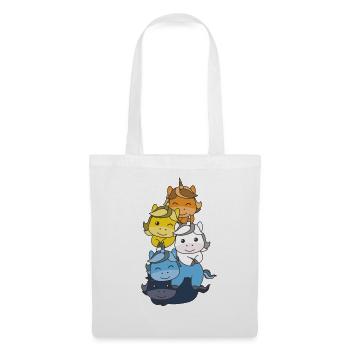 Aroace Flag Pride LGBTQ Cute Unicorn Stack - Tote Bag - white - Front