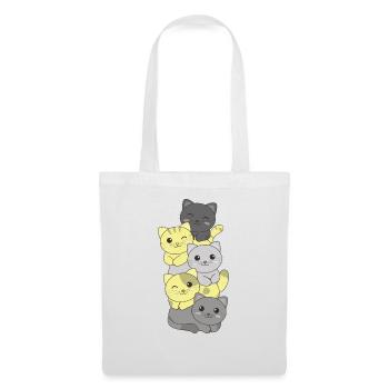 Perigender Flag Pride LGBTQ Cute Cat Stack - Tote Bag - white - Front