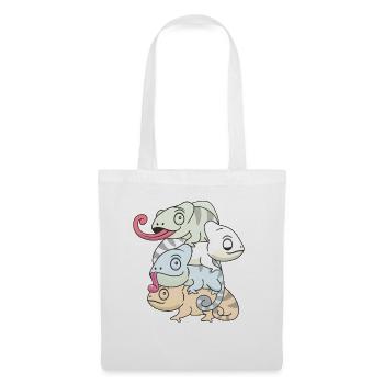 Unlabeld Flag Pride LGBTQ cute chameleon - Tote Bag - white - Front