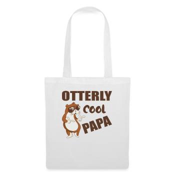 Otterly cool papa funny fathers Day gift - Stoffbeutel - Weiß - Vorne