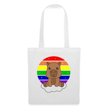 Capybara colorful rainbow for kids cute animal - Tote Bag - white - Front