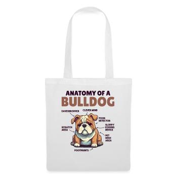 Dog Explanation Anatomy of a Bulldog - Tote Bag - white - Front