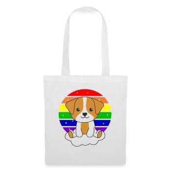 Jack Russell colorful rainbow for kids dogs - Tote Bag - white - Front