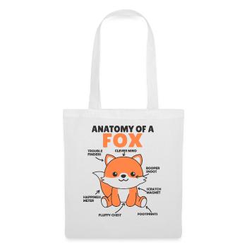 süßer Fuchs Erklärung Anatomy of a Fox - Stoffbeutel - Weiß - Vorne