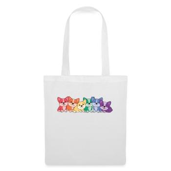 Rainbow Corgi Flag Pride LGBTQ Cute Dogs - Tote Bag - white - Front