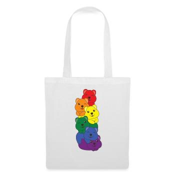 Rainbow Flag Pride LGBTQ Cute Quokka Stack - Tote Bag - white - Front