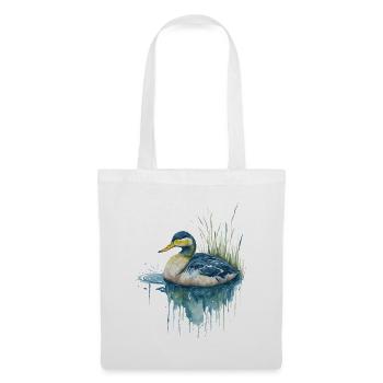 watercolor duck - Tote Bag - white - Front
