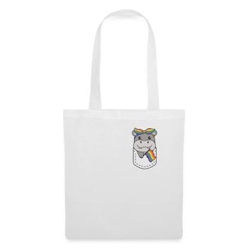 Rainbow Hippo Flag Pride LGBTQ Cute Hippos - Tote Bag - white - Front