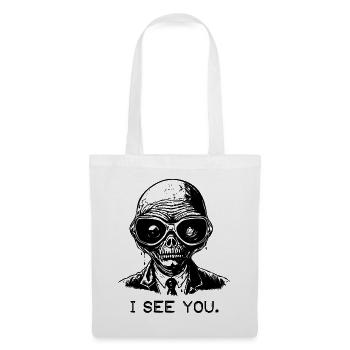 Glasses from space: Alien, I see you - Tote Bag - white - Front