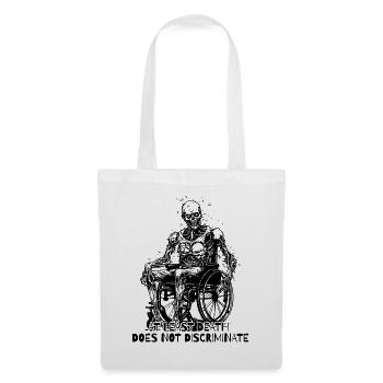 Skeleton in a wheelchair: no discrimination - Tote Bag - white - Front