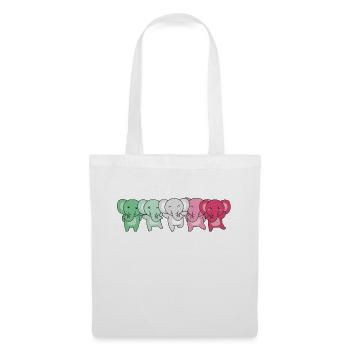 Abrossexual Flag Pride LGBTQ Cute Elephant - Tote Bag - white - Front