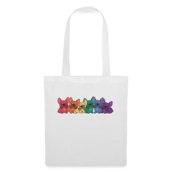 Rainbow French Bulldog Flag Pride LGBTQ Dogs - Tote Bag - white - Front