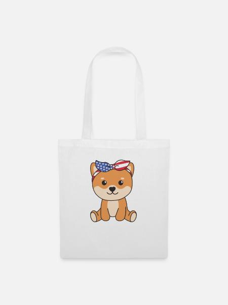 4. Juli amerikanischer Shiba Inu für Kinder USA - Mulepose - hvid