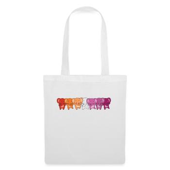 Lesbian Flag Pride LGBTQ Cute Elephant - Tote Bag - white - Front