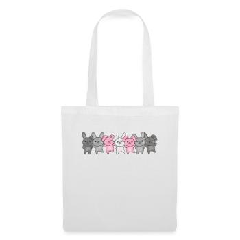 Demigirl Flag Pride LGBTQ Cute Bunny - Tote Bag - white - Front