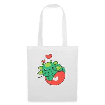 Dragon for Valentine's Day cute animals hearts - Tote Bag - white - Front