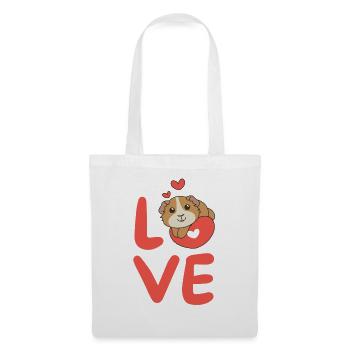 Cochons d’Inde pour la Saint-Valentin coeur d’animaux mignons - Sac en tissu - blanc - Devant