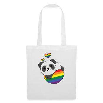 Rainbow Flag Pride LGBTQ Cute Panda Love - Tote Bag - white - Front
