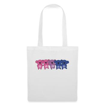 Bisexuell Flag Pride LGBTQ süßer Koala - Stoffbeutel - Weiß - Vorne