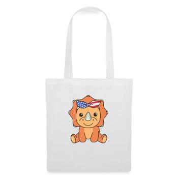 4 juillet American Triceratops for Kids USA - Sac en tissu - blanc - Devant