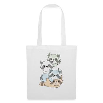 Unlabeld Flag Pride LGBTQ Cute Raccoon - Tote Bag - white - Front