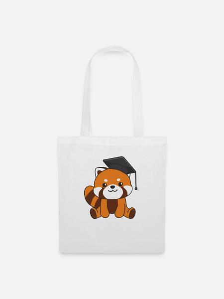 Kids Kindergarten nailed it Red Panda Graduation - Tote Bag - white