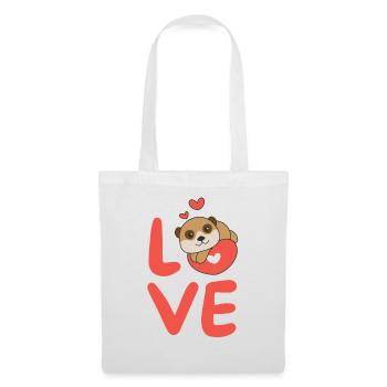 Meerkats for Valentine's Day cute animals hearts - Tote Bag - white - Front