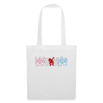 hijra flag pride LGBTQ mignon lapin bande - Sac en tissu - blanc - Devant
