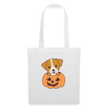 Jack Russel in pumpkin cute dogs Happy Halloween - Tote Bag - white - Front