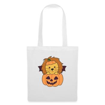 Lion Happy Halloween Pumpkin Bat Costume - Tote Bag - white - Front