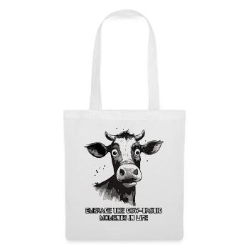 Embrace life's cow-tastic moments: Muh-Ku - Tote Bag - white - Front