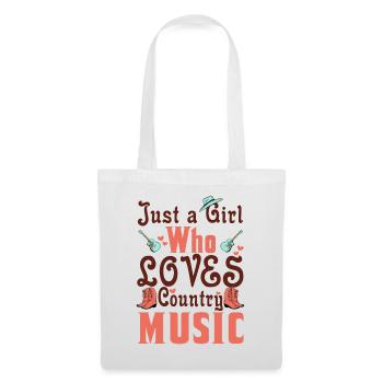 Just a girl who loves country music - Tote Bag - white - Front