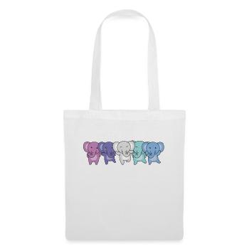 Spectrassexual Flag Pride LGBTQ Cute Elephant - Tote Bag - white - Front