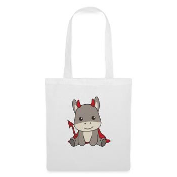 Donkey Happy Halloween Devil Costume - Tote Bag - white - Front