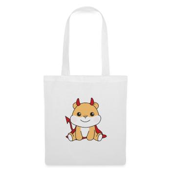 Hamster Happy Halloween Devil Costume - Tote Bag - white - Front