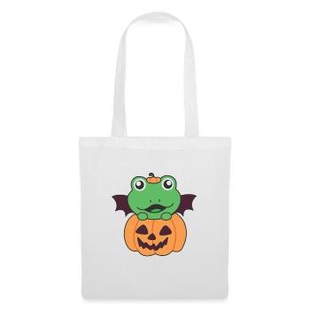 Frog Happy Halloween Pumpkin Bat Costume - Tote Bag - white - Front